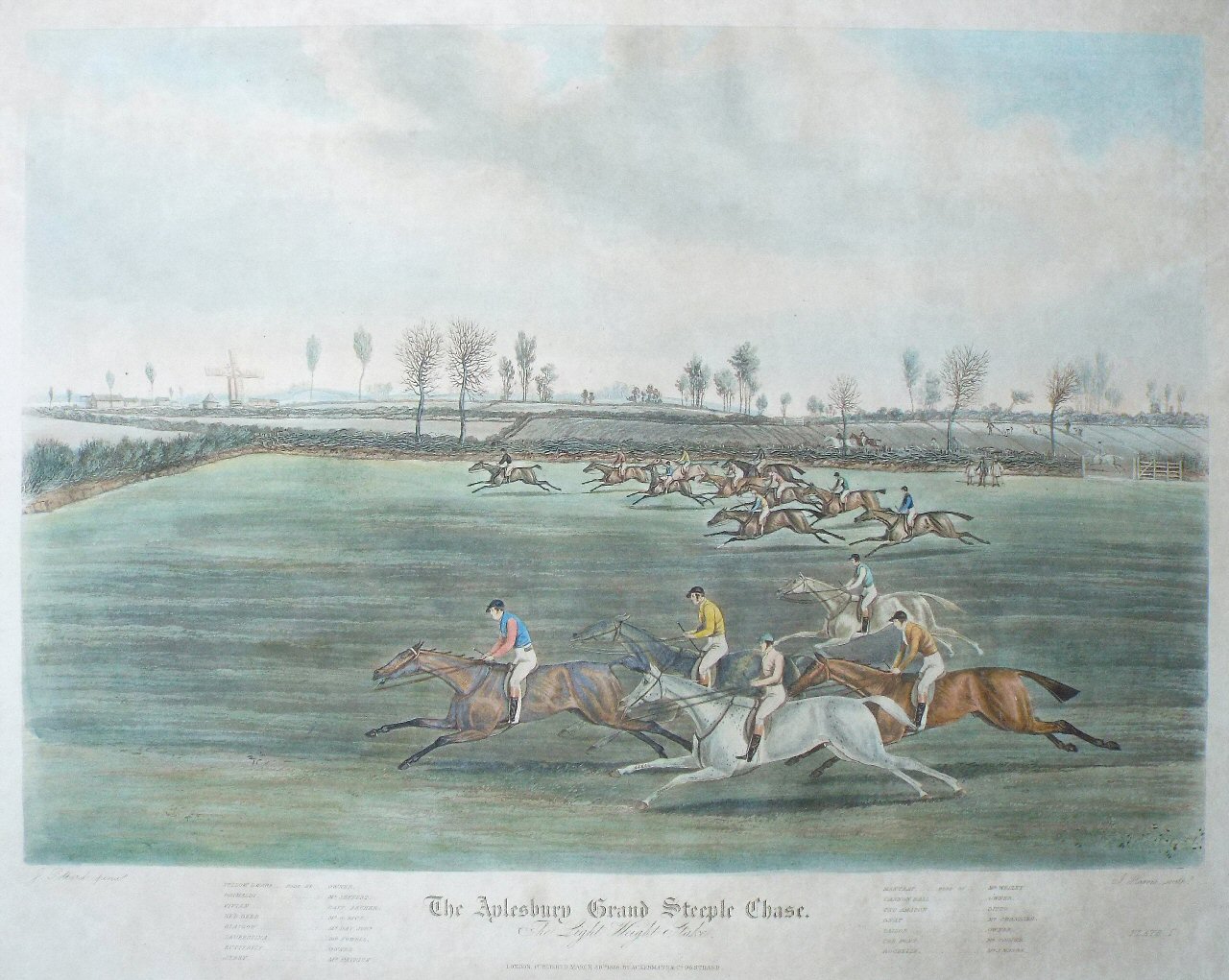 Aquatint - The Aylesbury Grand Steeple Chase. The Light Weight Stake. - Harris